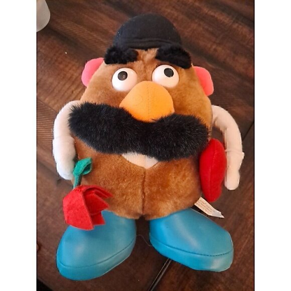 1999 MR POTATO HEAD Plush Doll Holding Heart & Rose - Picture 1 of 1